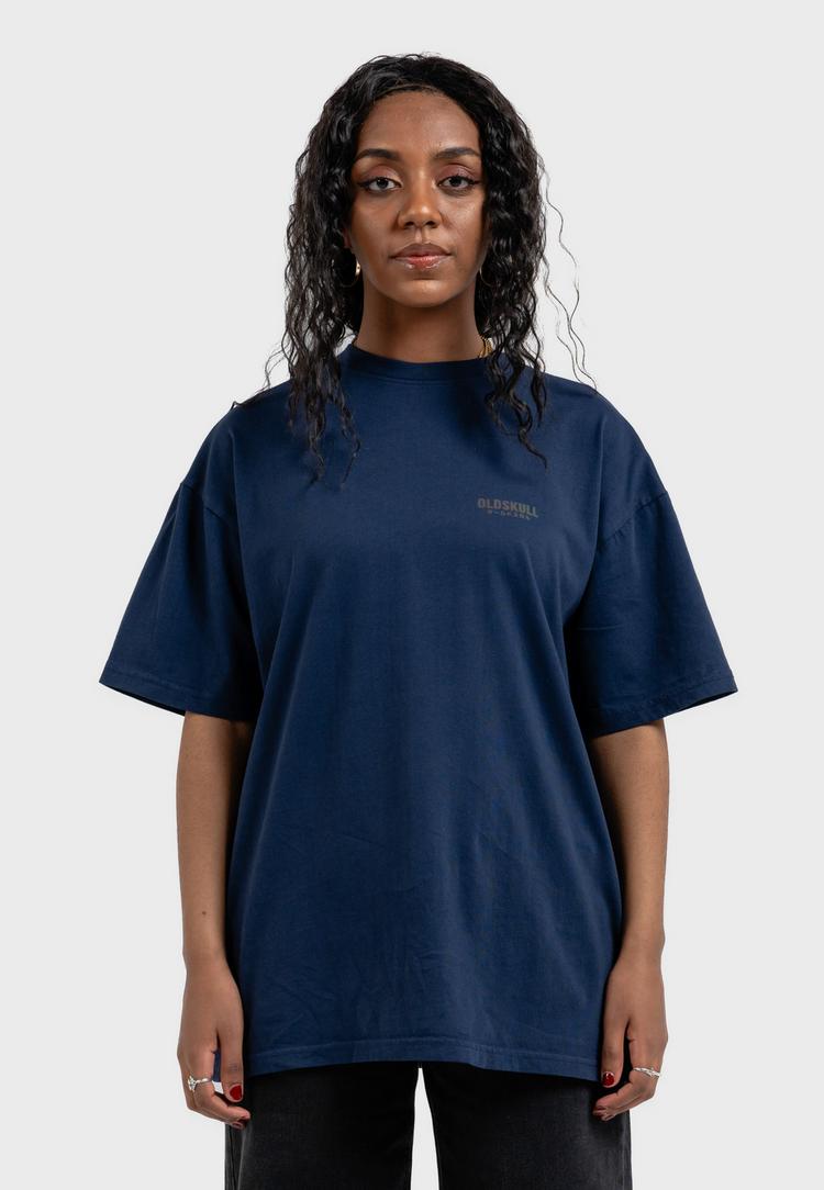 OLDSKULL OLDSKULL Basic Oldskull Logo T-Shirt Herren - Navy Blue - 2 | SportScheck