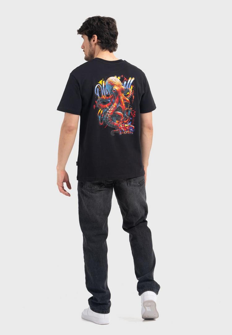 OLDSKULL OLDSKULL Wrldvibe Tentacle Spectacle Logo Graphic Printshirt Herren - Black - 0 | SportScheck