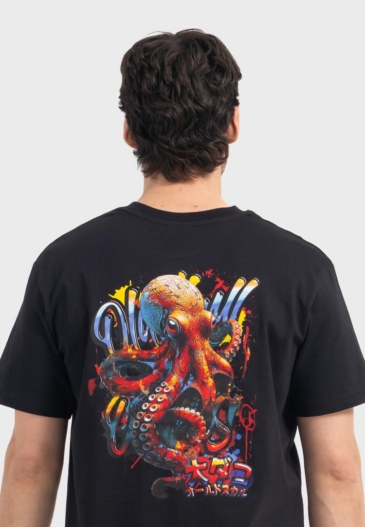 OLDSKULL OLDSKULL Wrldvibe Tentacle Spectacle Logo Graphic Printshirt Herren - Black - 0 | SportScheck