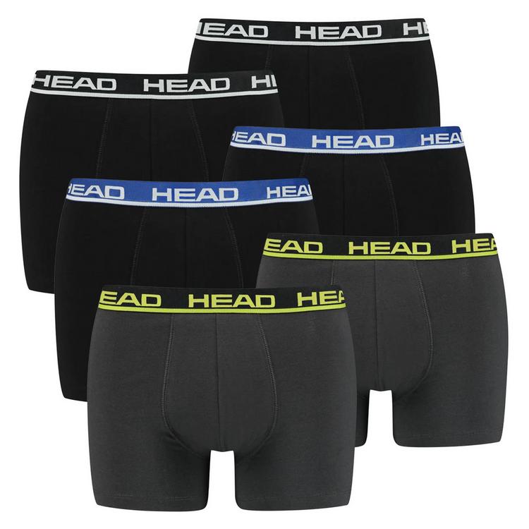 HEAD HEAD Boxershort Unterhose Herren - Schwarz/Schwarz/Blau/Anthrazit/Gelb - 0 | SportScheck