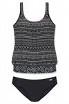 KangaROOS Oversize-Tankini Bikini Set Damen - schwarz