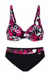 Lascana B&uuml;gel-Bikini Bikini Set Damen - schwarz-bedruckt