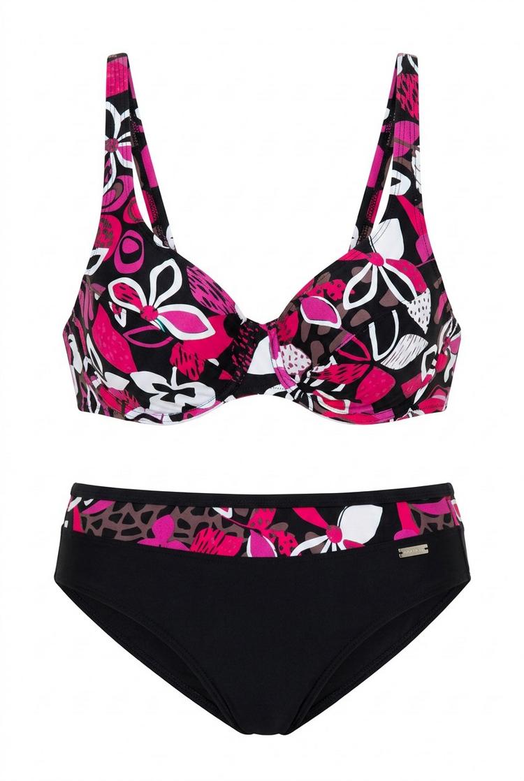 Lascana Lascana B&uuml;gel-Bikini Bikini Set Damen - schwarz-bedruckt - 0 | SportScheck