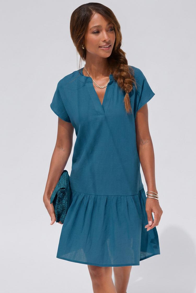 Vivance Vivance Blusenkleid Kurzarmkleid Damen - limone - 2 | SportScheck