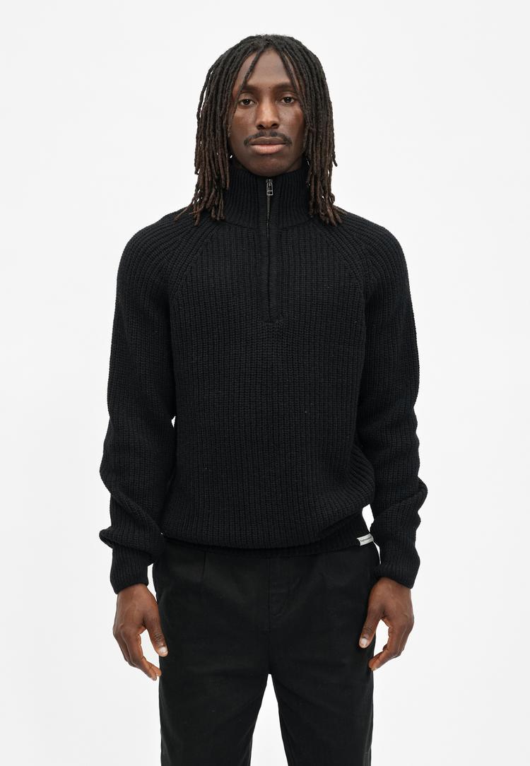 Cleptomanicx Cleptomanicx Ribber Troyer Strickpullover Herren - Black - 0 | SportScheck