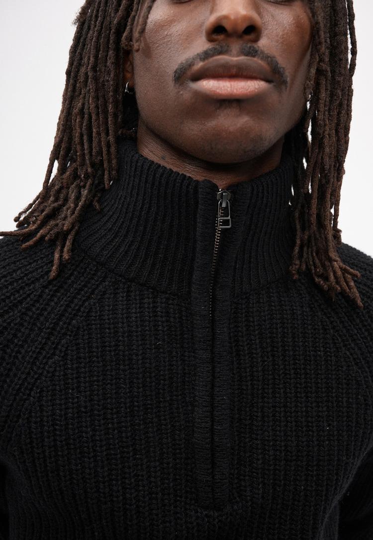 Cleptomanicx Cleptomanicx Ribber Troyer Strickpullover Herren - Black - 3 | SportScheck