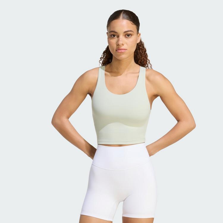 adidas adidas adidas All Me Medium Support BH Damen - Halo Green - 0 | SportScheck