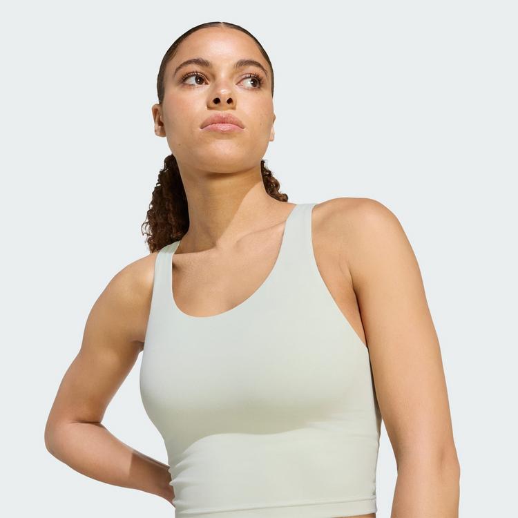 adidas adidas adidas All Me Medium Support BH Damen - Halo Green - 1 | SportScheck