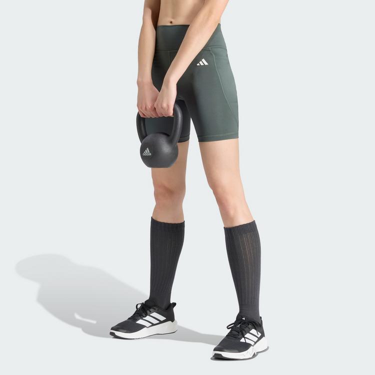 adidas adidas Optim&eacute; Essentials kurze Leggings mit Tights Damen - Legend Ivy - 0 | SportScheck