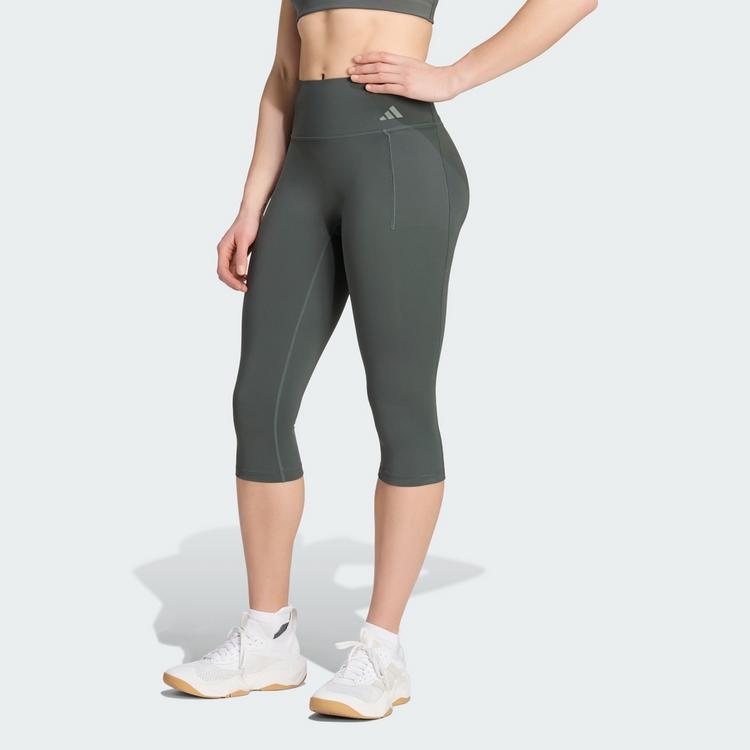 adidas adidas Optime Workout Contour Capri-Leggings Leggings Damen - Legend Ivy - 0 | SportScheck