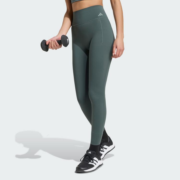 adidas adidas Optime Workout Contour Full Length Leggings Damen - Legend Ivy - 0 | SportScheck