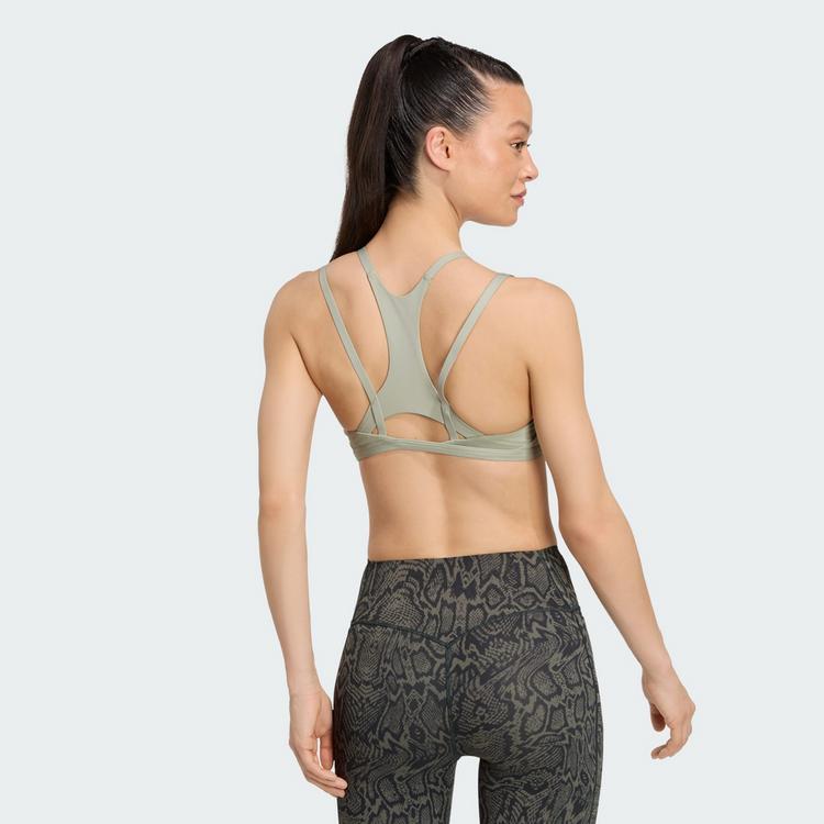 adidas adidas Optime Workout Strappy Sport-BH, leicht BH Damen - Halo Green - 1 | SportScheck