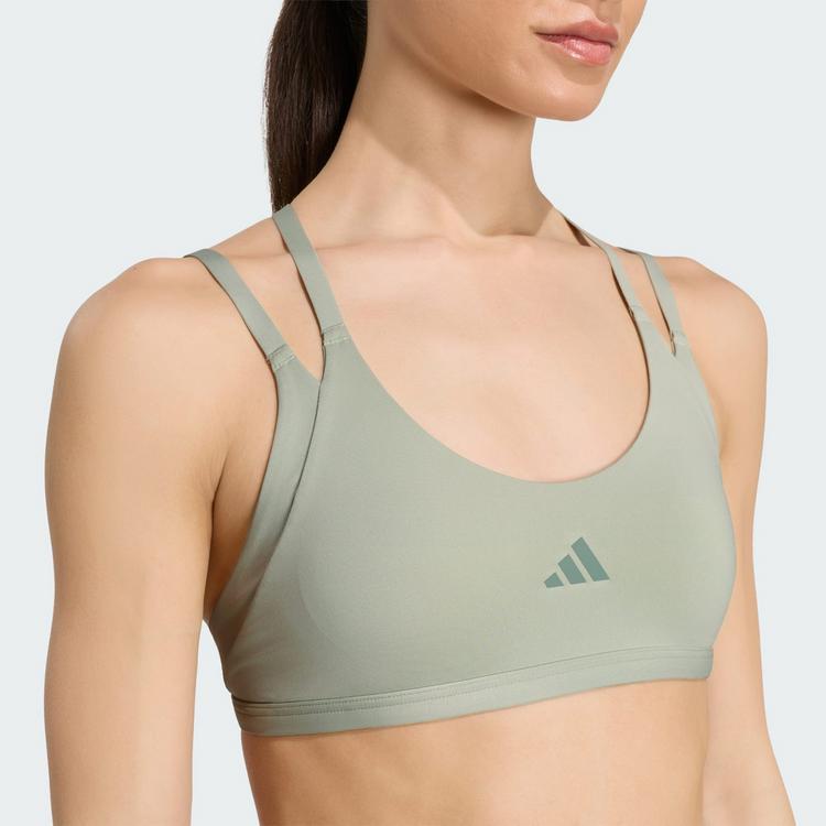 adidas adidas Optime Workout Strappy Sport-BH, leicht BH Damen - Halo Green - 1 | SportScheck