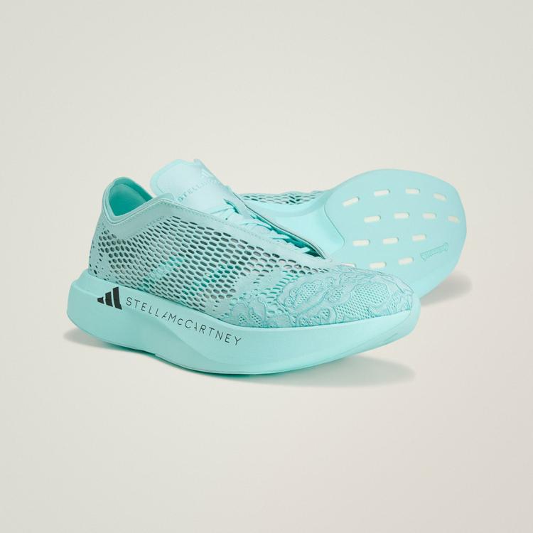 adidas adidas adidas by Stella McCartney ADIZERO EVO Laufschuhe Damen - Semi Flash Aqua / Reflective Silver / Core Black - 3 | SportScheck