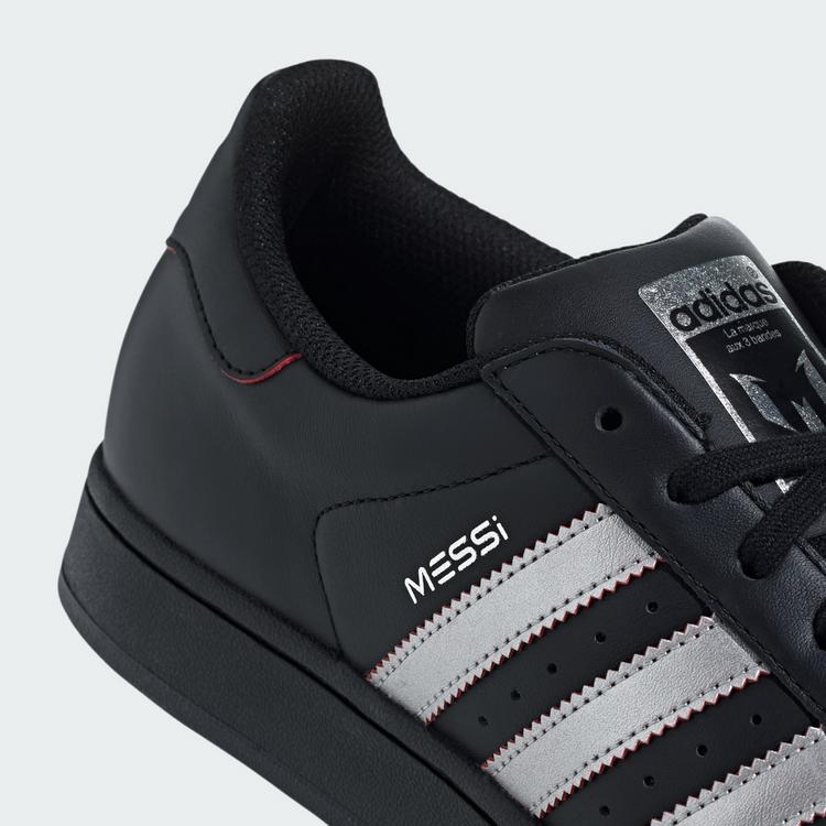 adidas adidas ADIDAS SUPERSTAR MESSI SCHUH Fu&szlig;ballschuhe - Core Black / Silver Metallic / Pure Ruby - 5 | SportScheck
