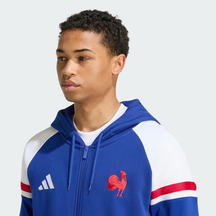 adidas adidas Frankreich Rugby Travel Kapuzenjacke, Hoodie Herren - Mystery Ink - 0 | SportScheck