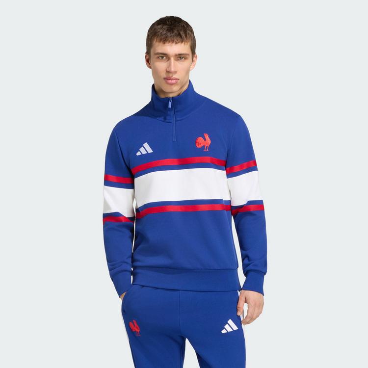 adidas adidas Frankreich Rugby Travel Sweatshirt, Funktionssweatshirt Herren - Mystery Ink - 0 | SportScheck