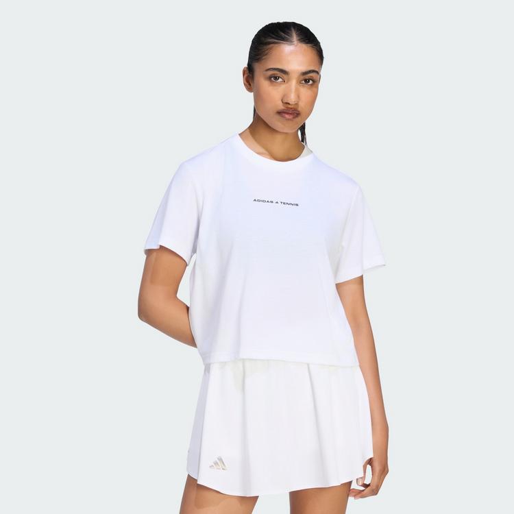 adidas adidas TENNIS CULTURE T-SHIRT, GRAFIK T-Shirt Damen - White - 0 | SportScheck