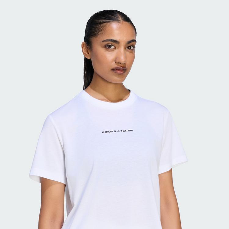 adidas adidas TENNIS CULTURE T-SHIRT, GRAFIK T-Shirt Damen - White - 0 | SportScheck