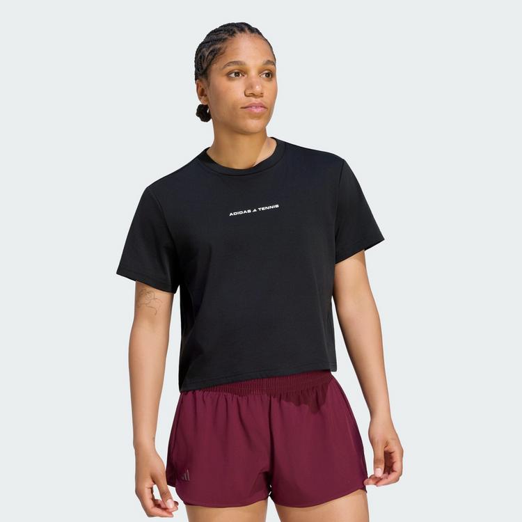 adidas adidas TENNIS CULTURE T-SHIRT, GRAFIK T-Shirt Damen - Black - 0 | SportScheck