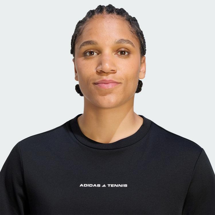 adidas adidas TENNIS CULTURE T-SHIRT, GRAFIK T-Shirt Damen - Black - 0 | SportScheck