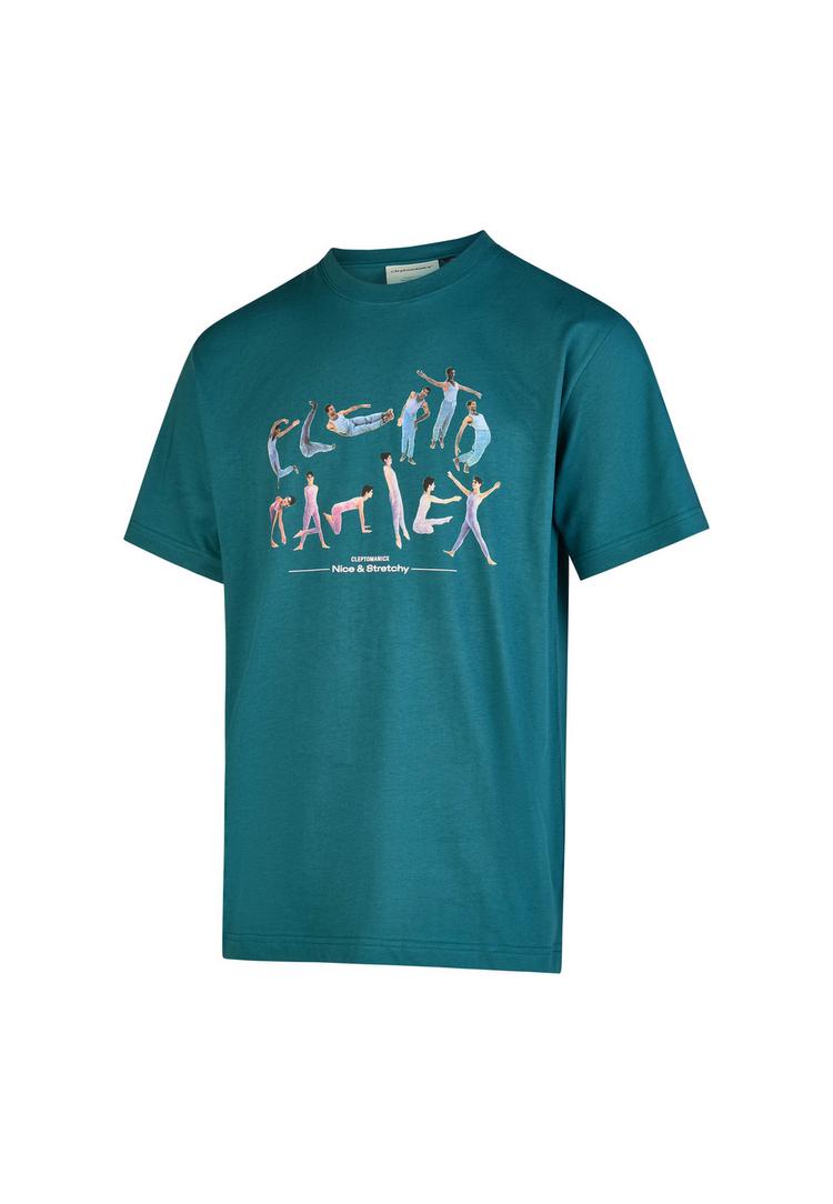 Cleptomanicx Cleptomanicx Stretchy Printshirt Herren - Jasper Teal - 0 | SportScheck