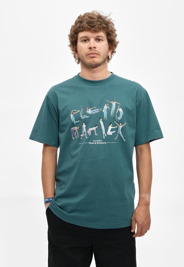 Cleptomanicx Cleptomanicx Stretchy Printshirt Herren - Jasper Teal - 0 | SportScheck