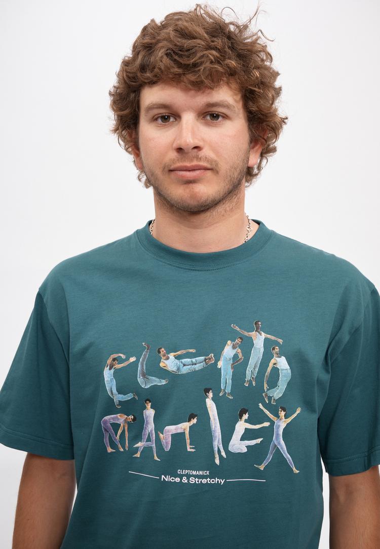 Cleptomanicx Cleptomanicx Stretchy Printshirt Herren - Jasper Teal - 3 | SportScheck