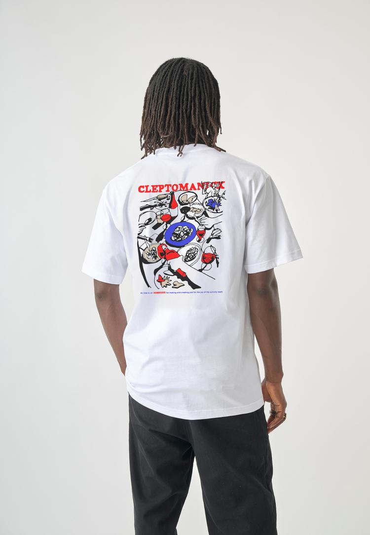 Cleptomanicx Cleptomanicx Cuisine Printshirt Herren - White - 2 | SportScheck