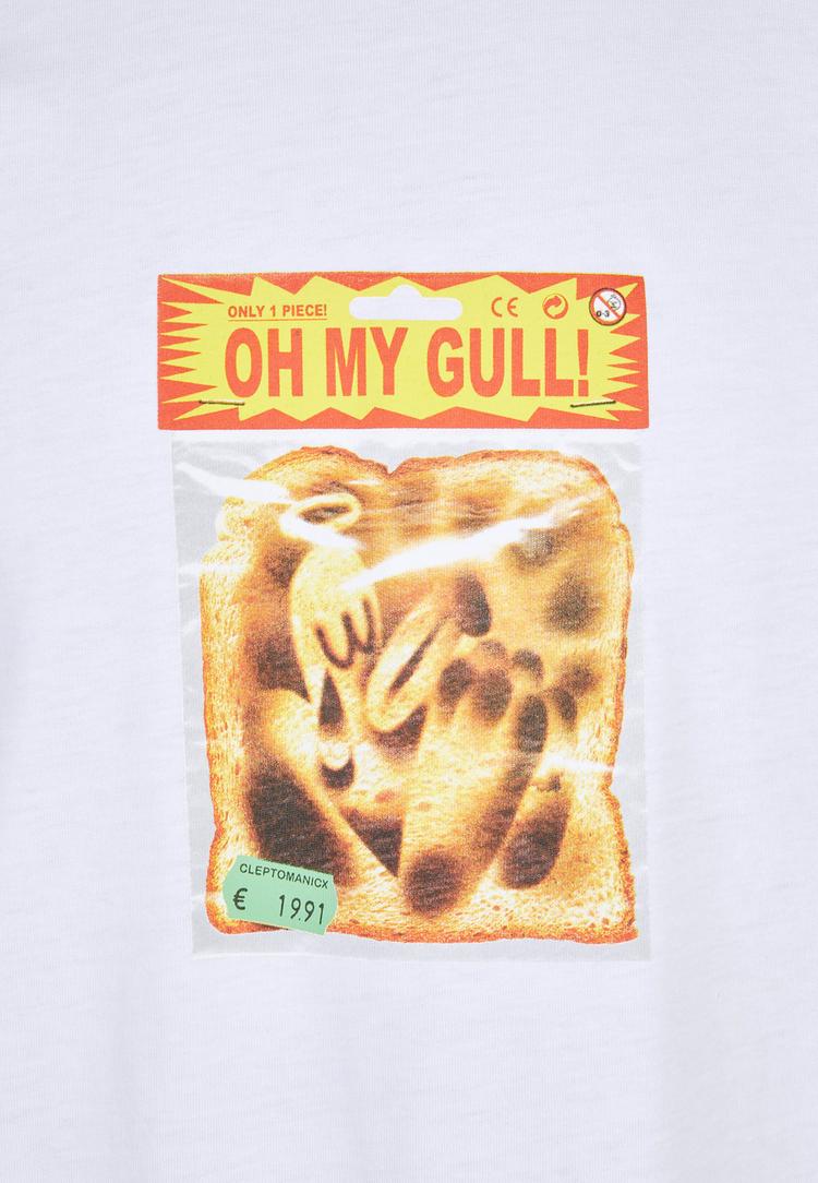 Cleptomanicx Cleptomanicx Oh my Gull.. Printshirt Herren - White - 0 | SportScheck