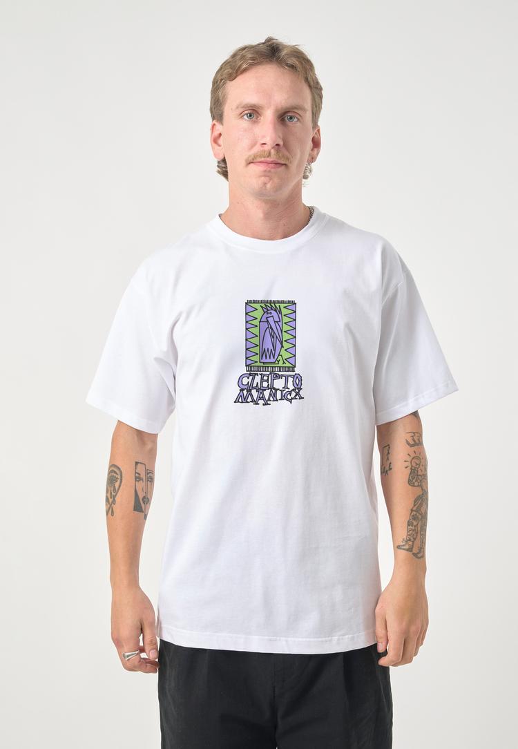 Cleptomanicx Cleptomanicx Hello Printshirt Herren - White - 0 | SportScheck