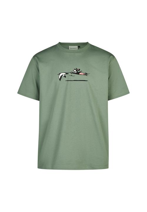 Cleptomanicx Walk the Gull Printshirt Herren