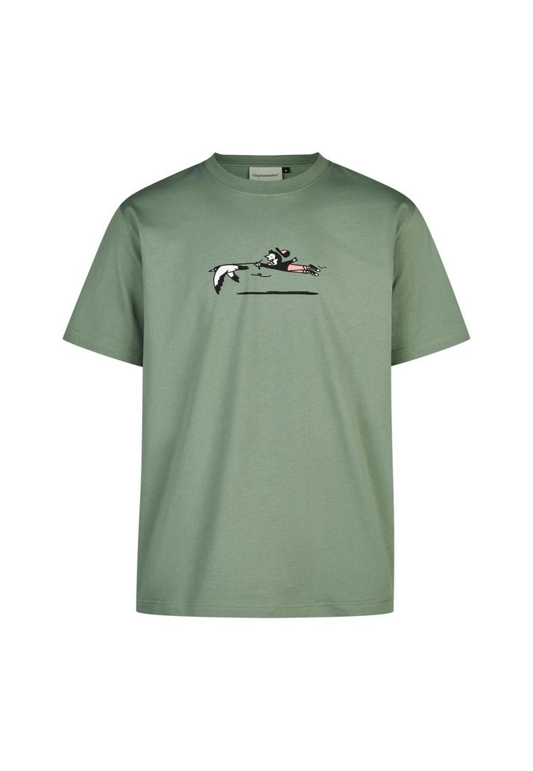 Cleptomanicx Cleptomanicx Walk the Gull Printshirt Herren - Laurel Wreath - 0 | SportScheck