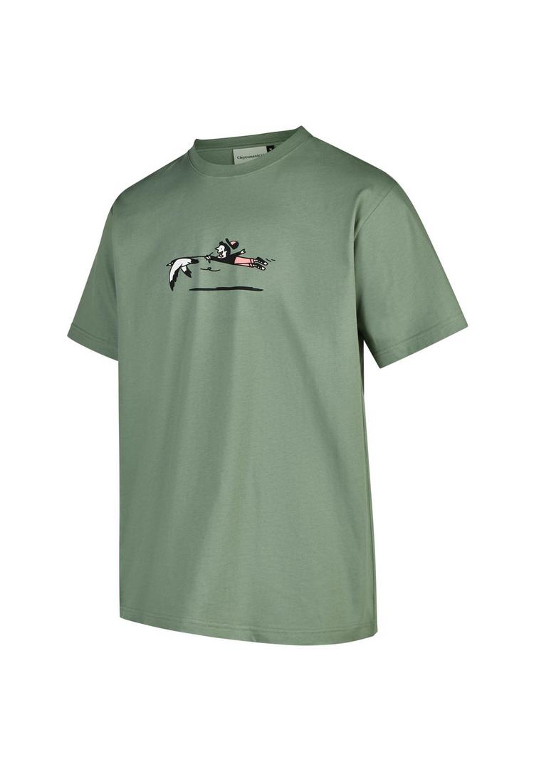 Cleptomanicx Cleptomanicx Walk the Gull Printshirt Herren - Laurel Wreath - 0 | SportScheck