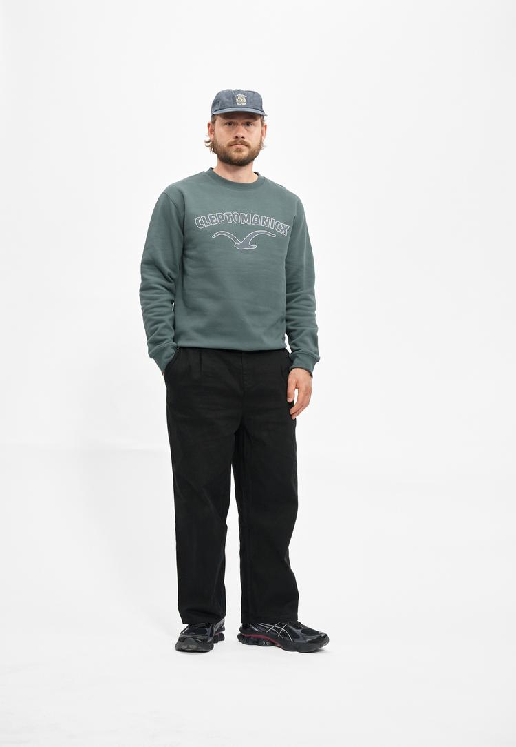 Cleptomanicx Cleptomanicx College Type Sweatshirt Herren - Urban Gray - 0 | SportScheck