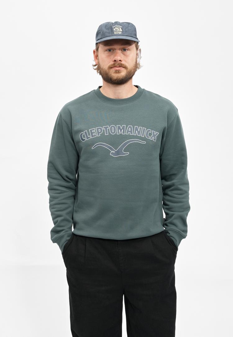 Cleptomanicx Cleptomanicx College Type Sweatshirt Herren - Urban Gray - 1 | SportScheck