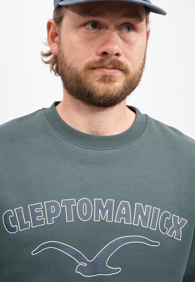 Cleptomanicx Cleptomanicx College Type Sweatshirt Herren - Urban Gray - 3 | SportScheck