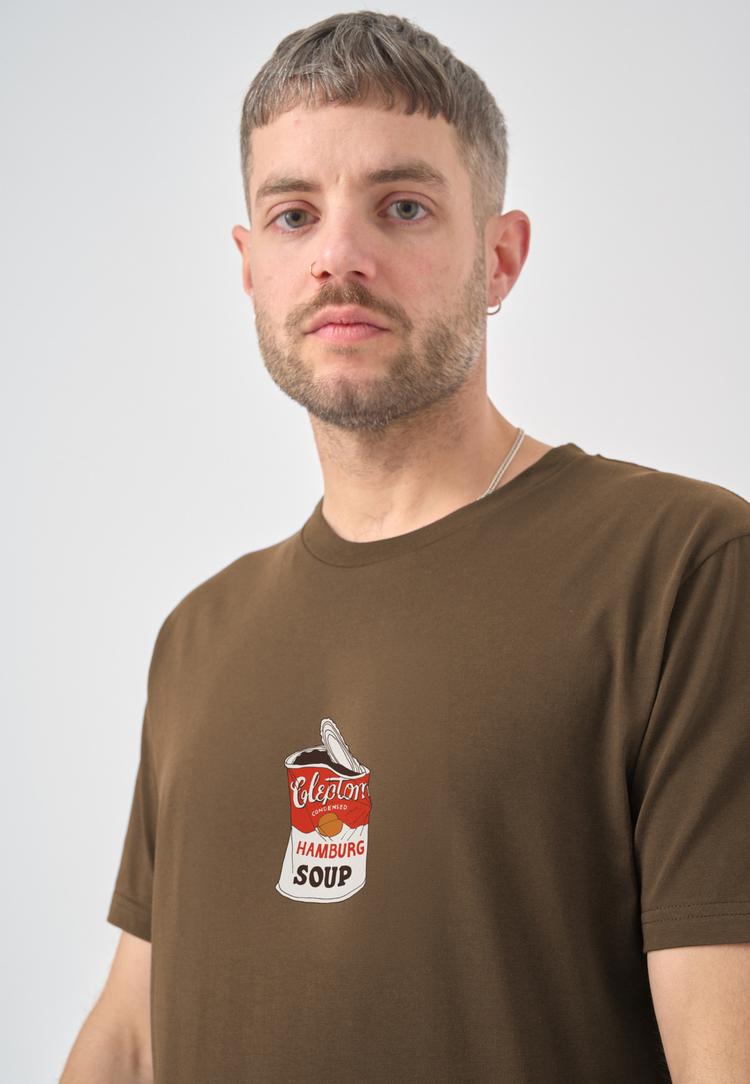 Cleptomanicx Cleptomanicx Hamburg Soup Printshirt Herren - Demitasse - 0 | SportScheck