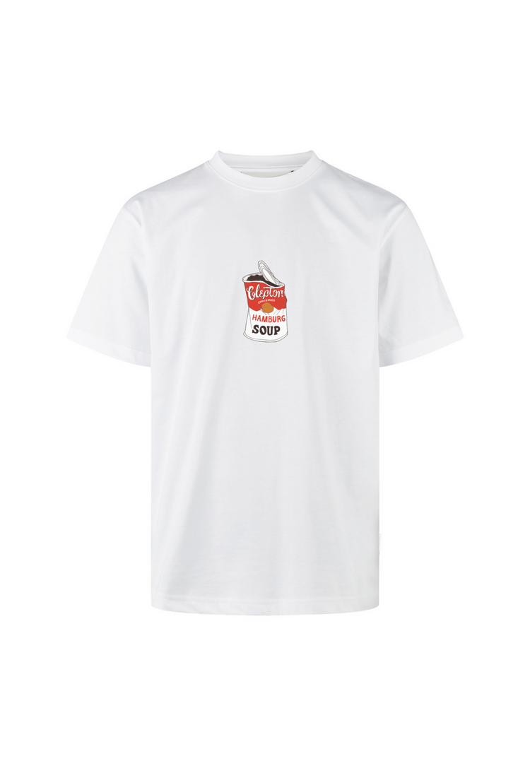 Cleptomanicx Cleptomanicx Hamburg Soup Printshirt Herren - White - 0 | SportScheck
