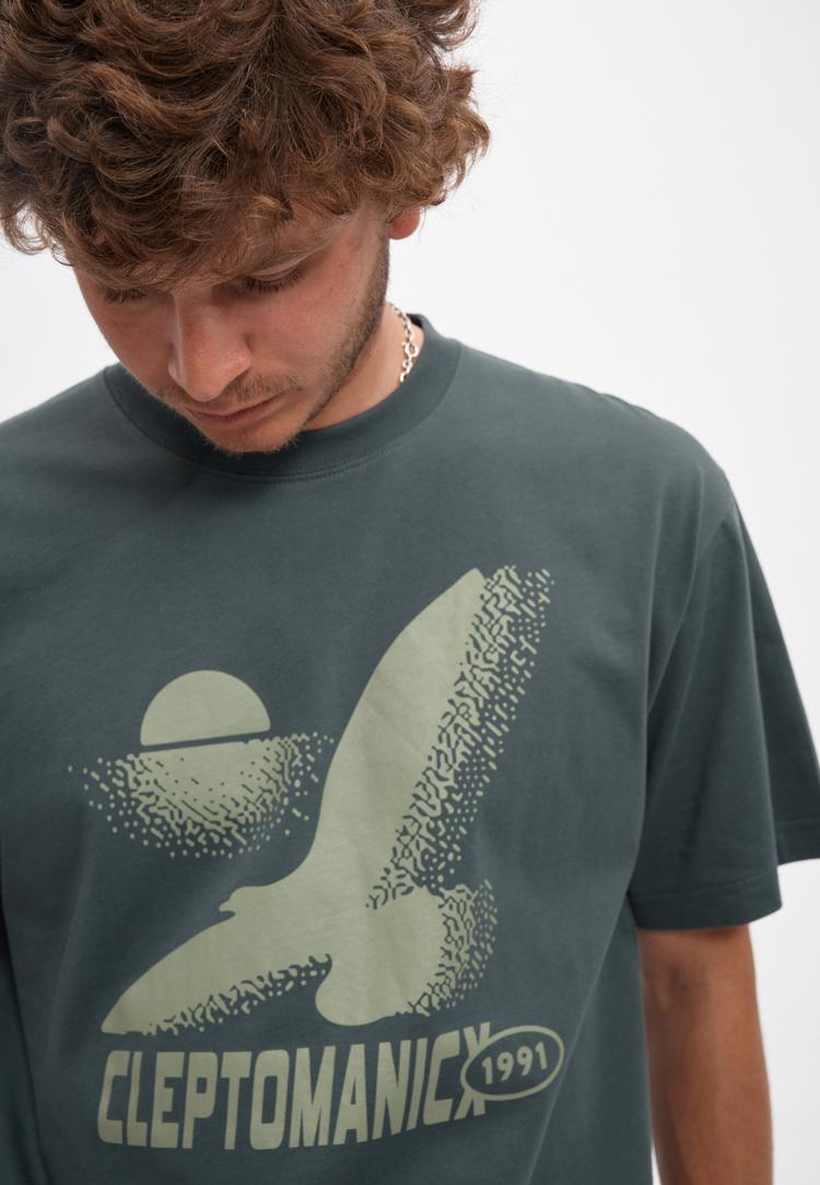 Cleptomanicx Cleptomanicx Always the Sun.. Printshirt Herren - Urban Gray - 3 | SportScheck