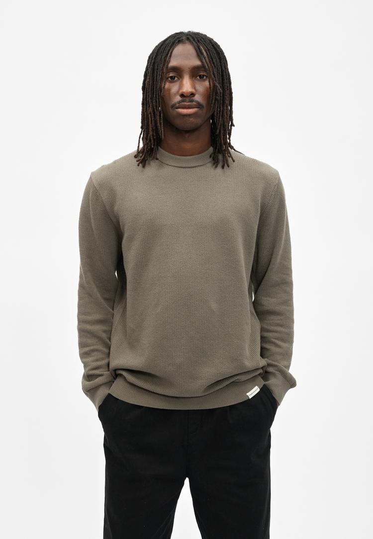 Cleptomanicx Cleptomanicx Purl Knit Strickpullover Herren - Tea Leaf - 1 | SportScheck