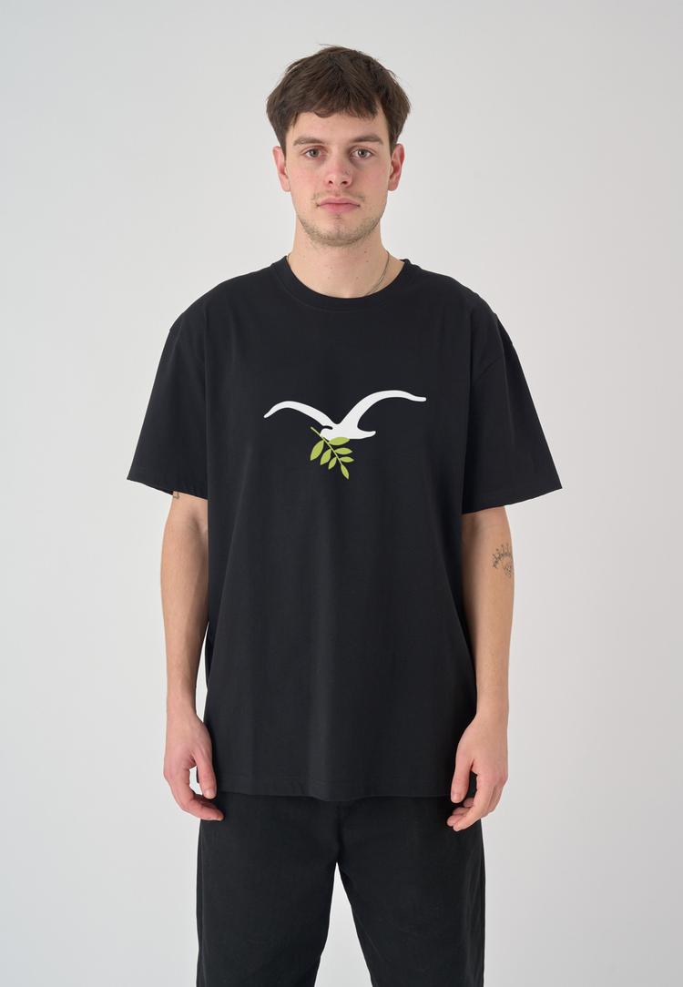 Cleptomanicx Cleptomanicx Peace Printshirt Herren - Black - 0 | SportScheck