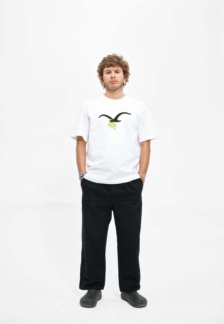 Cleptomanicx Cleptomanicx Peace Printshirt Herren - White - 0 | SportScheck
