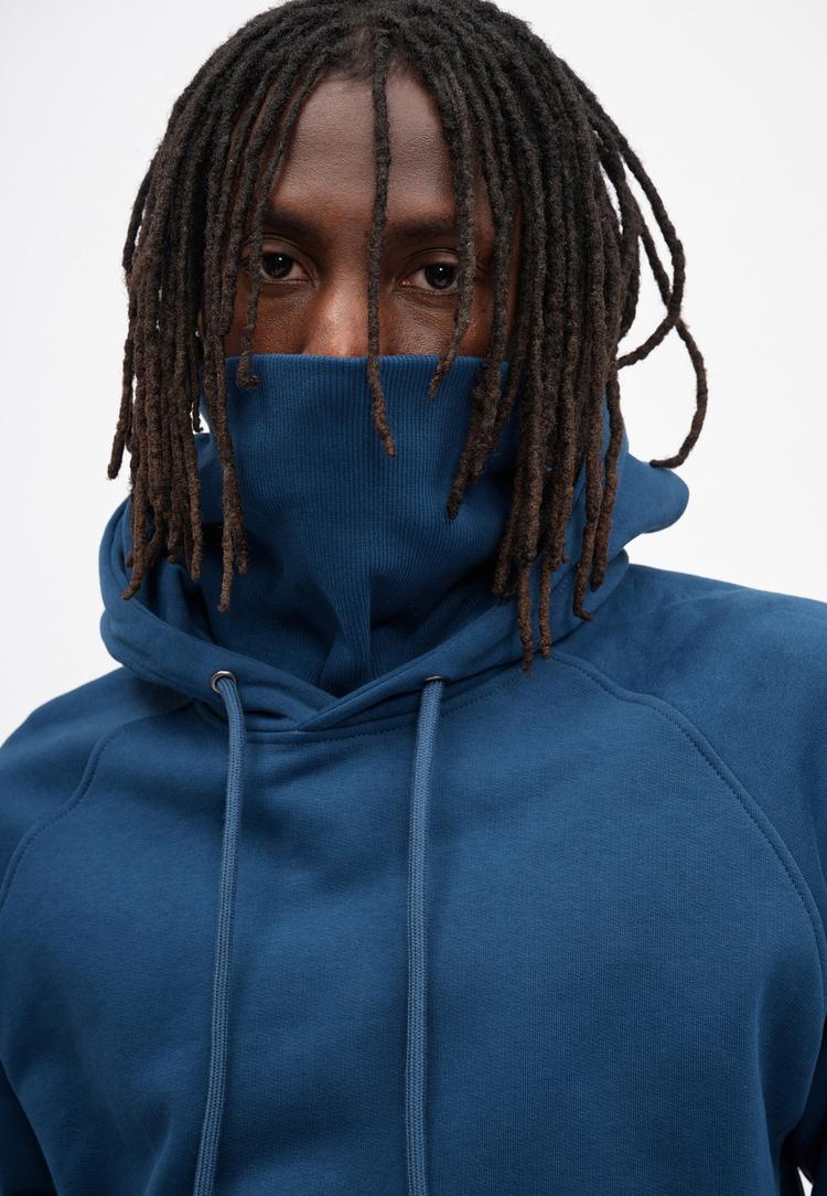 Cleptomanicx Cleptomanicx Mask Hoodie Herren - Estate Blue - 3 | SportScheck