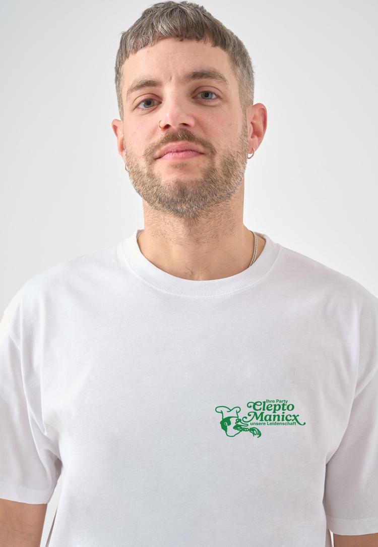 Cleptomanicx Cleptomanicx Partyservice Printshirt Herren - White - 0 | SportScheck