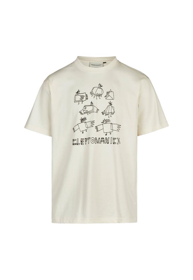 Cleptomanicx Cleptomanicx Square Gull Printshirt Herren - Raw Undyed - 0 | SportScheck