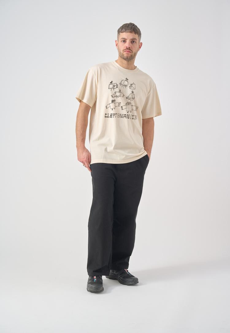 Cleptomanicx Cleptomanicx Square Gull Printshirt Herren - Raw Undyed - 0 | SportScheck