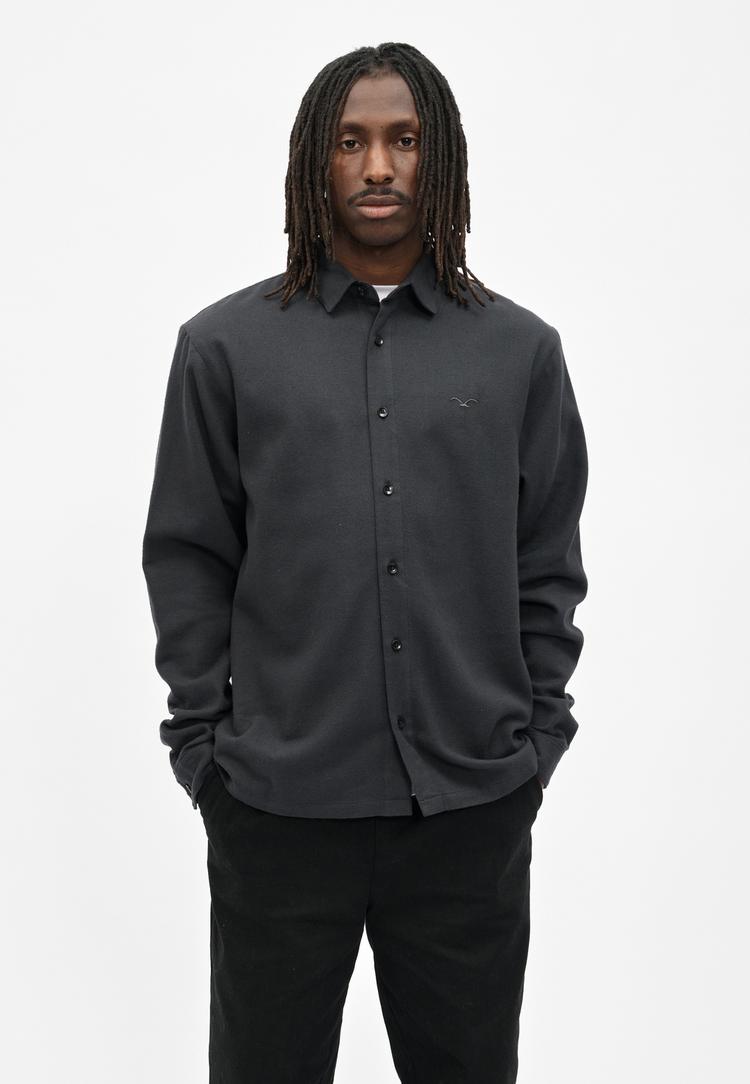 Cleptomanicx Cleptomanicx Ligull Flannel Langarmhemd Herren - Blue Graphite - 1 | SportScheck