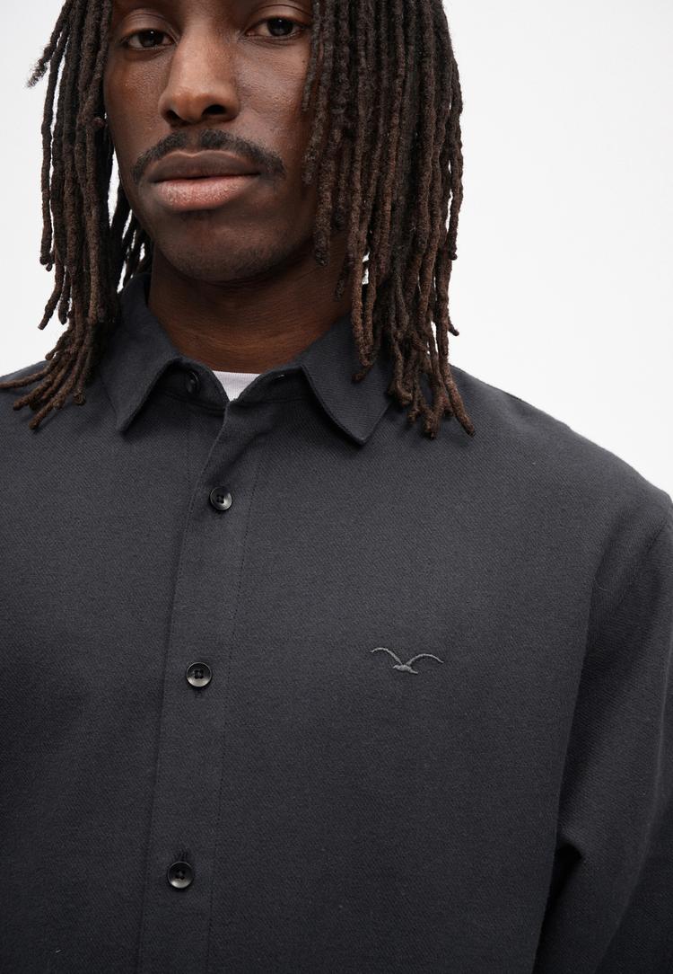 Cleptomanicx Cleptomanicx Ligull Flannel Langarmhemd Herren - Blue Graphite - 2 | SportScheck