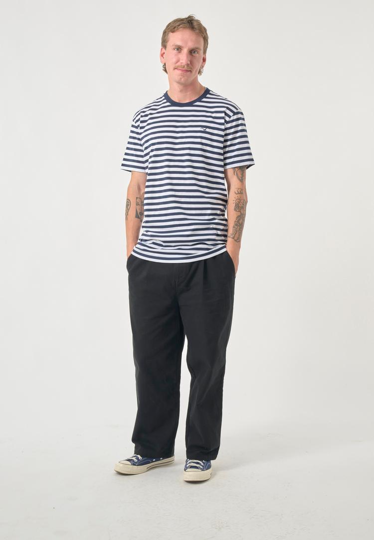 Cleptomanicx Cleptomanicx Ligull Stripe T-Shirt Herren - Sky Captain - 0 | SportScheck